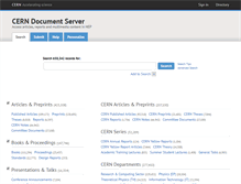 Tablet Screenshot of cdsweb.cern.ch