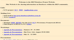 Desktop Screenshot of hep-proj-database.web.cern.ch