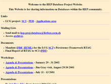 Tablet Screenshot of hep-proj-database.web.cern.ch