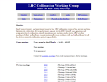 Tablet Screenshot of lhc-collimation.web.cern.ch