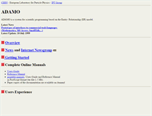 Tablet Screenshot of adamo.web.cern.ch