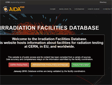 Tablet Screenshot of irradiation-facilities.web.cern.ch