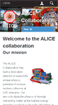 Mobile Screenshot of aliceinfo.cern.ch