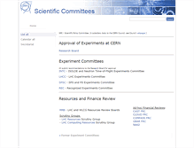 Tablet Screenshot of committees.web.cern.ch