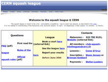 Tablet Screenshot of club-squash.web.cern.ch