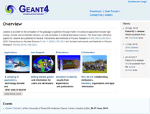 Tablet Screenshot of geant4.cern.ch